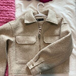 Zara Textured Cream Jacket